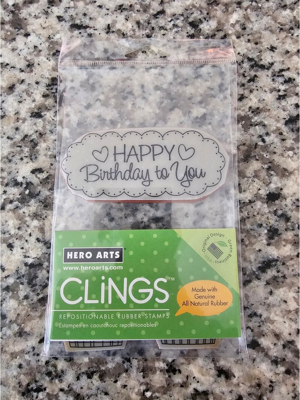 Hero Arts Clings Repositionable Rubber Stamp Set Happy Birthday Cupcakes